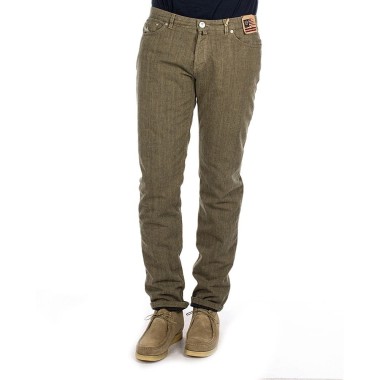 Pantalone US Polo verde e marrone a...