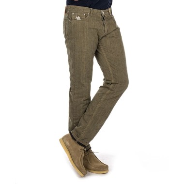 Pantalone US Polo verde e marrone a...