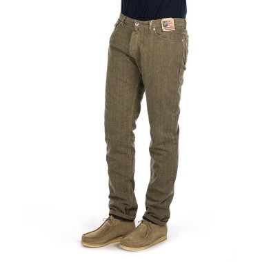 Pantalone US Polo verde e marrone a...