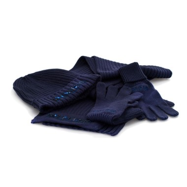 Cappello Guanti e sciarpa Blu Savoia