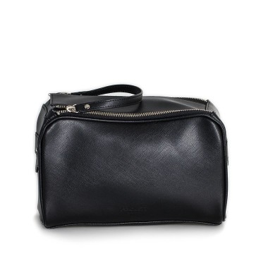 Borsa beauty pelle nera barracuda