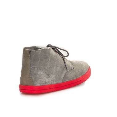 Polacchina Clarks grigia rossa con lacci